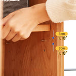 【高級キャビネット】チェリー材×多層板の美麗デザイン+ガラス&銅製アクセント hykmq-766