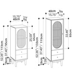 【高級キャビネット】チェリー材×多層板の美麗デザイン+ガラス&銅製アクセント hykmq-766