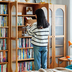 【高級チェリー材キャビネット】ガラス扉?多層板?銅製飾り|上質デザイン収納家具 hykmq-767