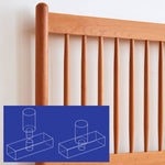 チェリー材&パイン製ベッド - 高品質木材で作られた快適な睡眠環境 hykmq-776