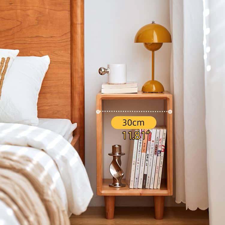 「高級レッドオーク&チェリー材&ウォールナット使用のナイトテーブル - おしゃれな木目と耐久性抜群」 hykmq-777