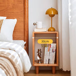 「高級レッドオーク&チェリー材&ウォールナット使用のナイトテーブル - おしゃれな木目と耐久性抜群」 hykmq-777