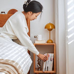 「高級レッドオーク&チェリー材&ウォールナット使用のナイトテーブル - おしゃれな木目と耐久性抜群」 hykmq-777