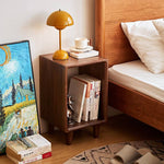 「高級レッドオーク&チェリー材&ウォールナット使用のナイトテーブル - おしゃれな木目と耐久性抜群」 hykmq-777