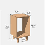 「高級レッドオーク&チェリー材&ウォールナット使用のナイトテーブル - おしゃれな木目と耐久性抜群」 hykmq-777