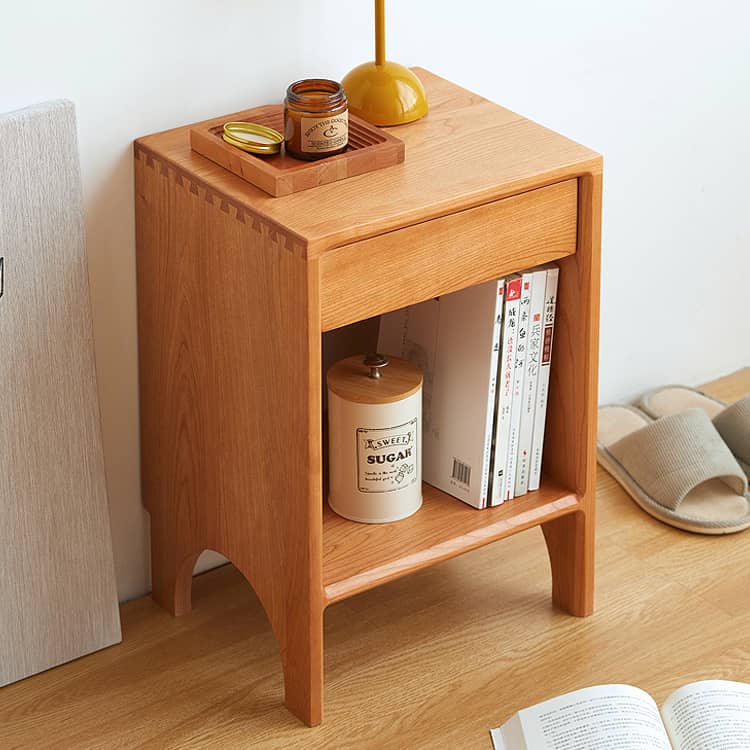 高級ウォールナット製ナイトテーブル|シンプルでエレガントなデザイン hykmq-779