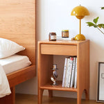 高級ウォールナット製ナイトテーブル|シンプルでエレガントなデザイン hykmq-779