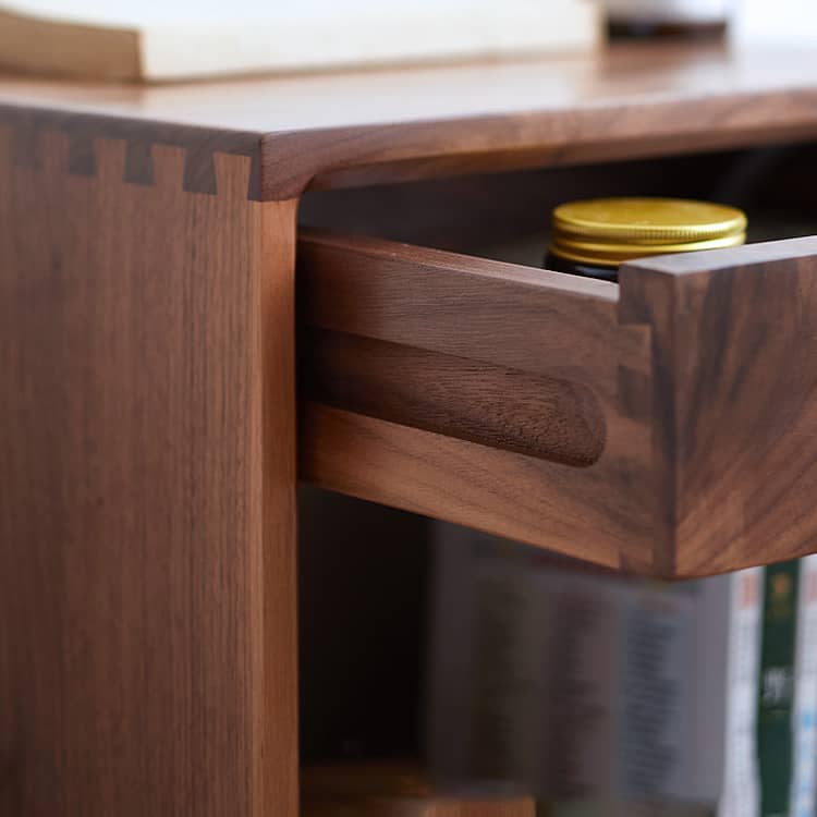 高級ウォールナット製ナイトテーブル|シンプルでエレガントなデザイン hykmq-779