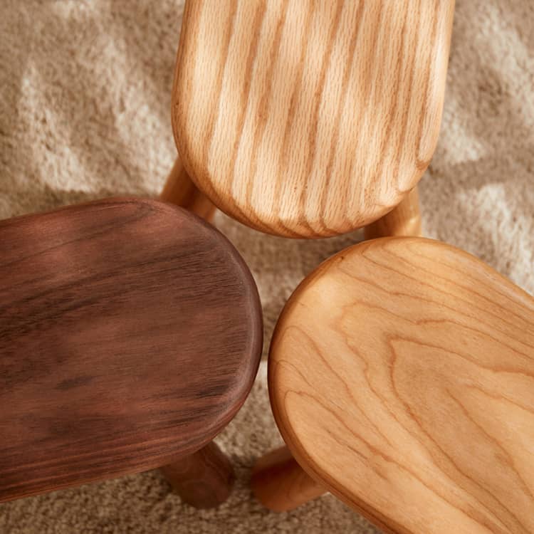 高級木材使用スツール レッドオーク チェリー ウォールナットの美しさを堪能 hykmq-781