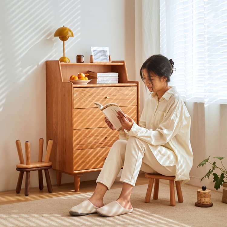 高級木材使用スツール レッドオーク チェリー ウォールナットの美しさを堪能 hykmq-781