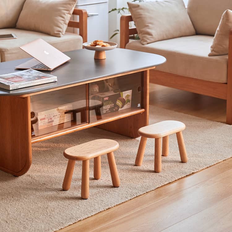 高級木材使用スツール レッドオーク チェリー ウォールナットの美しさを堪能 hykmq-781