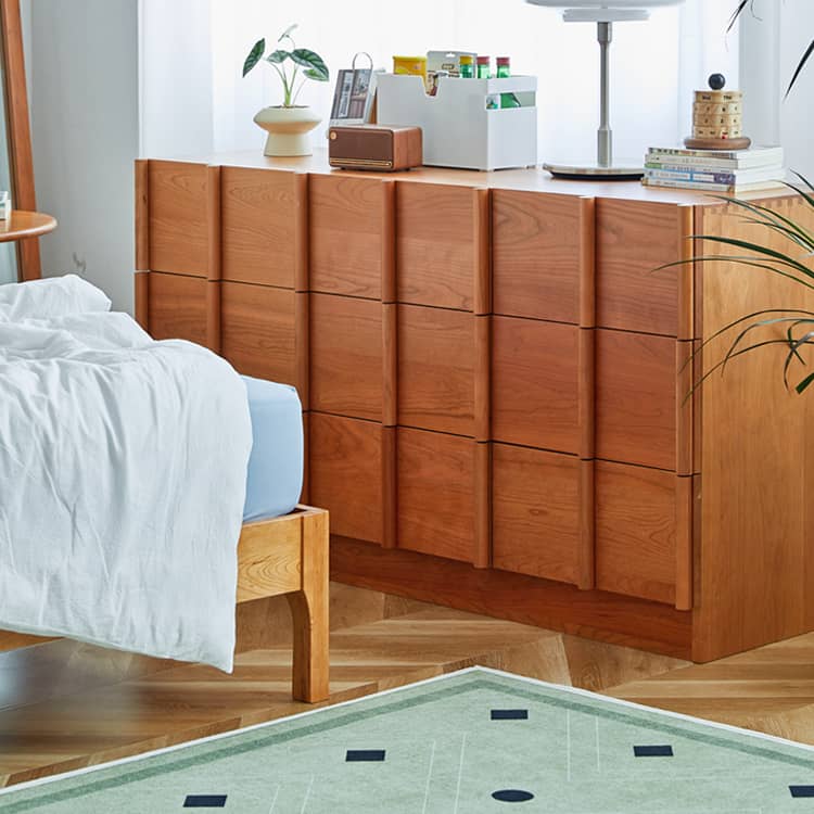 チェリー材多層板 キャビネット|高品質収納 省スペースデザイン hykmq-782