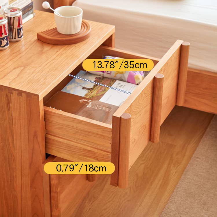 チェリー材多層板 キャビネット|高品質収納 省スペースデザイン hykmq-782