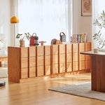 チェリー材多層板 キャビネット|高品質収納 省スペースデザイン hykmq-782