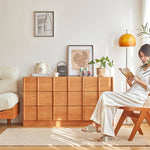 チェリー材多層板 キャビネット|高品質収納 省スペースデザイン hykmq-782