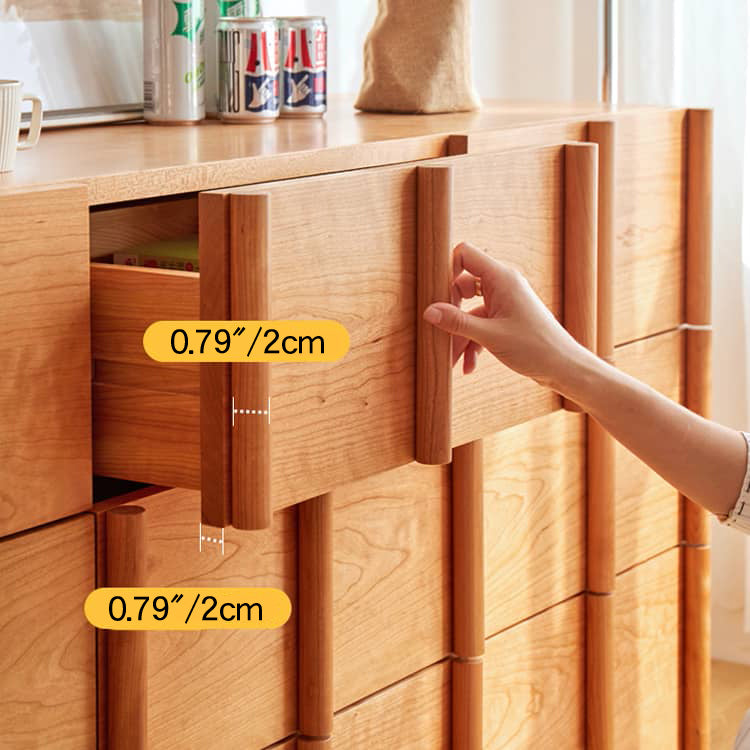 チェリー材多層板 キャビネット|高品質収納 省スペースデザイン hykmq-782