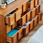 チェリー材多層板 キャビネット|高品質収納 省スペースデザイン hykmq-782