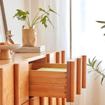 チェリー材多層板 キャビネット|高品質収納 省スペースデザイン hykmq-782