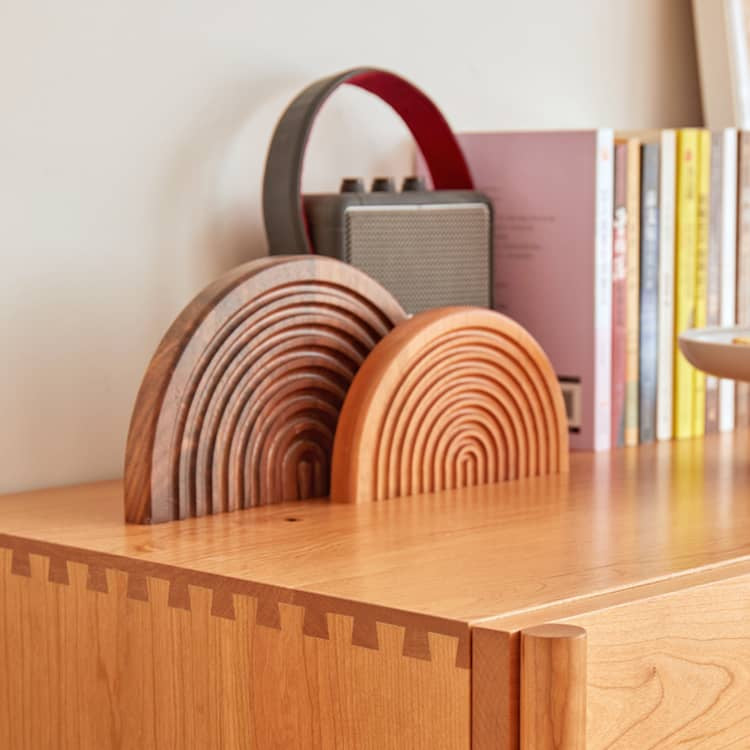 チェリー材多層板 キャビネット|高品質収納 省スペースデザイン hykmq-782