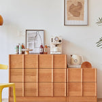 チェリー材多層板 キャビネット|高品質収納 省スペースデザイン hykmq-782