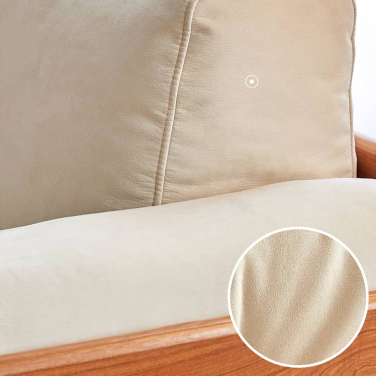 高級チェリー材ソファー|シリコンフィル&グースダウンの極上快適 フェイクレザーの洗練されたデザイン hykmq-784