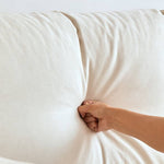 高級チェリー材ソファー|シリコンフィル&グースダウンの極上快適 フェイクレザーの洗練されたデザイン hykmq-784