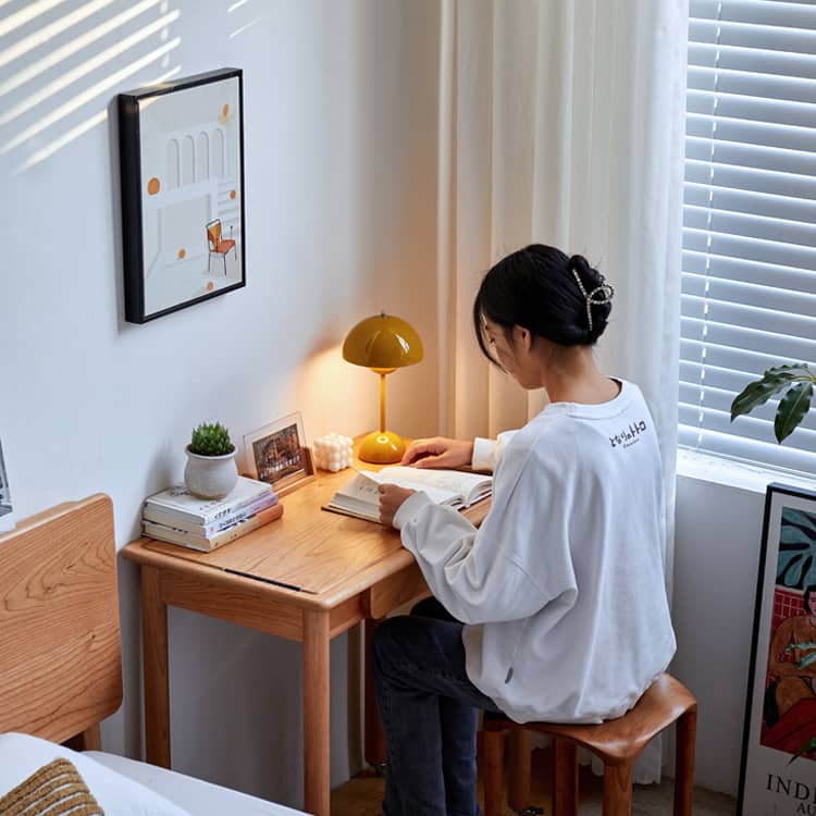 【豪華チェリー材使用】多層板テーブル | 耐久性とお洒落感を兼ね備えたナイロン脚 hykmq-785