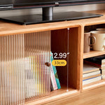 チェリー材 多層板 ガラス 銅製キャビネット - 高級感あふれる収納家具 hykmq-789