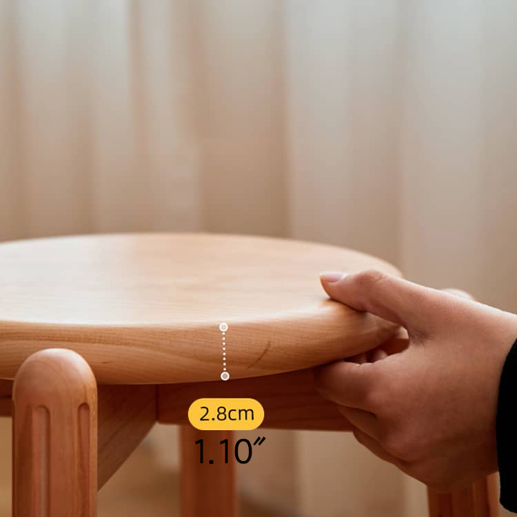 チェリー材&ウォールナットの高級スツール|エレガントなデザイン家具 hykmq-790