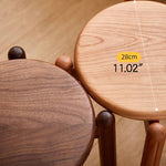 チェリー材&ウォールナットの高級スツール|エレガントなデザイン家具 hykmq-790