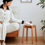 チェリー材&ウォールナットの高級スツール|エレガントなデザイン家具 hykmq-790