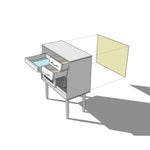 チェリー材多層板キャビネット|上質ガラス&銅仕上げ 収納家具 hykmq-795