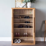 オークとキリ製キャビネット|高級感あふれる収納家具 hym-484