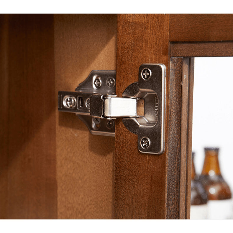 高品質ツゲ木とキリ製キャビネット | 強化ガラスドア付き! hym-486