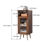 高品質ツゲ木とキリ製キャビネット | 強化ガラスドア付き! hym-486