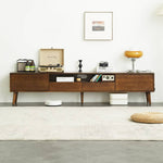 【高級ツゲ&キリ材使用】モダンデザイン テレビ台 - リビングにぴったりの美しい収納ソリューション hym-492