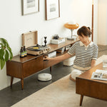 【高級ツゲ&キリ材使用】モダンデザイン テレビ台 - リビングにぴったりの美しい収納ソリューション hym-492