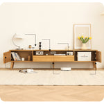 【高級ツゲ&キリ材使用】モダンデザイン テレビ台 - リビングにぴったりの美しい収納ソリューション hym-492