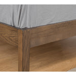 【贅沢な眠り】オーク&パイン素材使用の高品質ベッド - 綿麻布張りデザイン hym-630