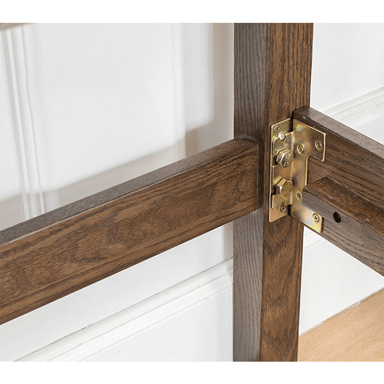 【贅沢な眠り】オーク&パイン素材使用の高品質ベッド - 綿麻布張りデザイン hym-630