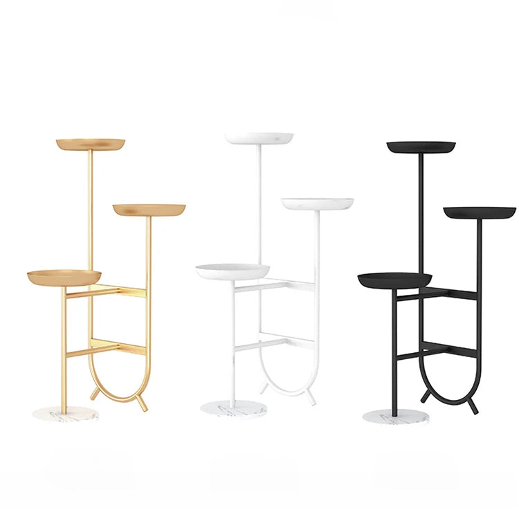 豪華な大理石製ラックでインテリアを格上げ!エレガントなデザインの植物スタンド hyq-4419