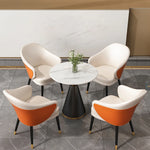 ラグジュアリーなPUレザーカフェチェア - スタイリッシュなデザインで空間を演出 hyq-4423