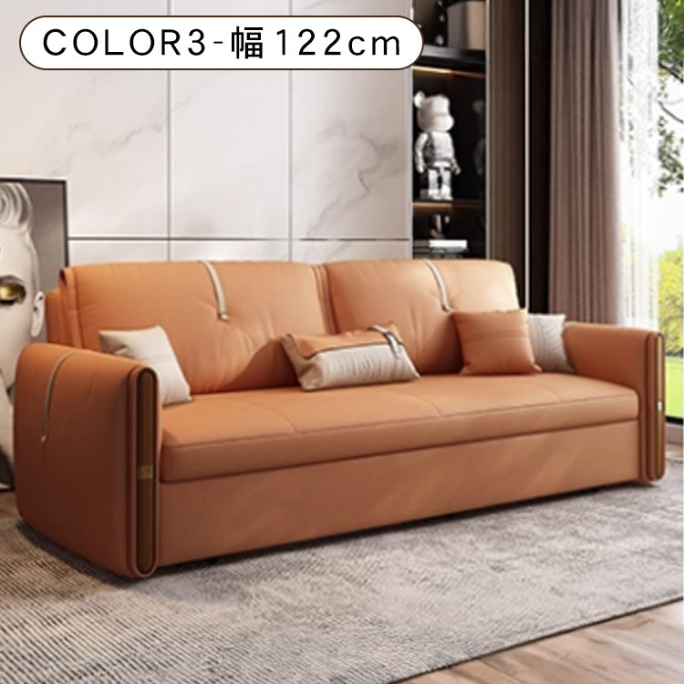 無垢材とシリコンフィル使用の高級エアレザーソファー hyt-1237