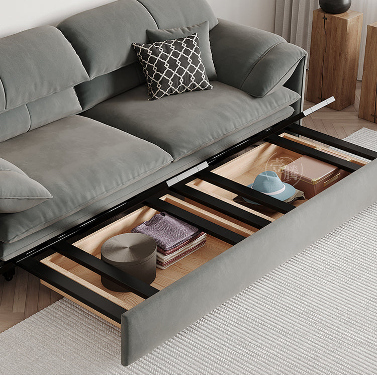 【高級無垢材使用】シリコンフィル&ダウン贅沢ソファー - 至福の座り心地 hyt-1238