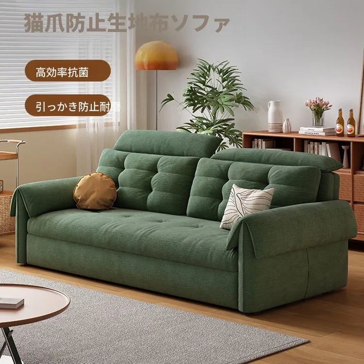 ソファー グリーン シリコンフィル 無垢材 ダウン hyt-3774