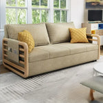 ソファー カーキ ライトグレー ブルー ダークグレー グリーン アッシュ材 シリコンフィル 綿麻 hyt-3800