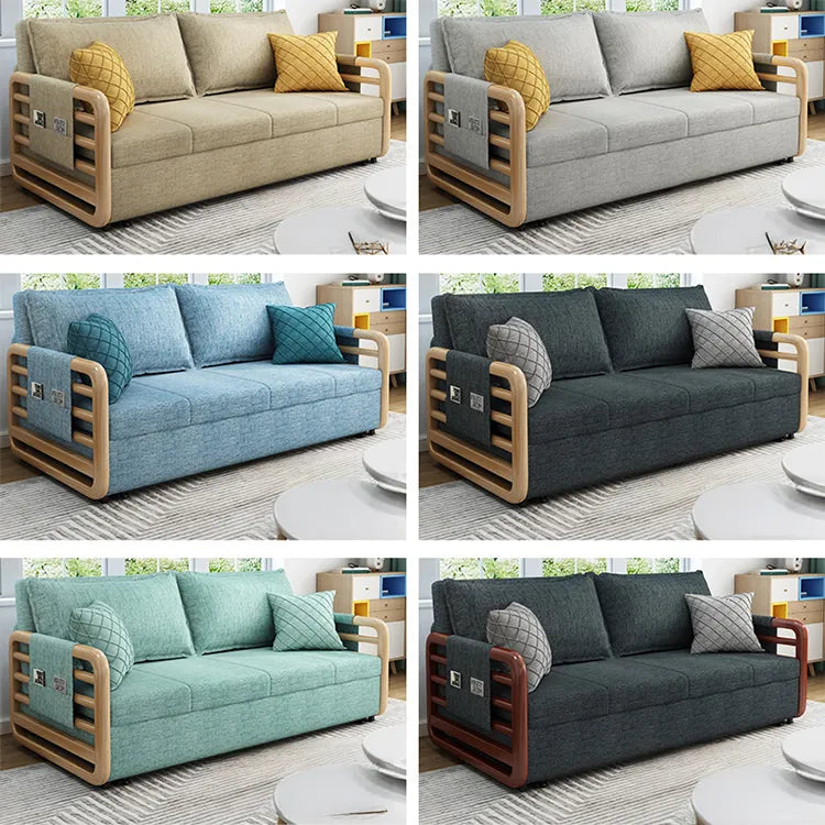 ソファー カーキ ライトグレー ブルー ダークグレー グリーン アッシュ材 シリコンフィル 綿麻 hyt-3800