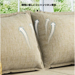 ソファー カーキ ライトグレー ブルー ダークグレー グリーン アッシュ材 シリコンフィル 綿麻 hyt-3800