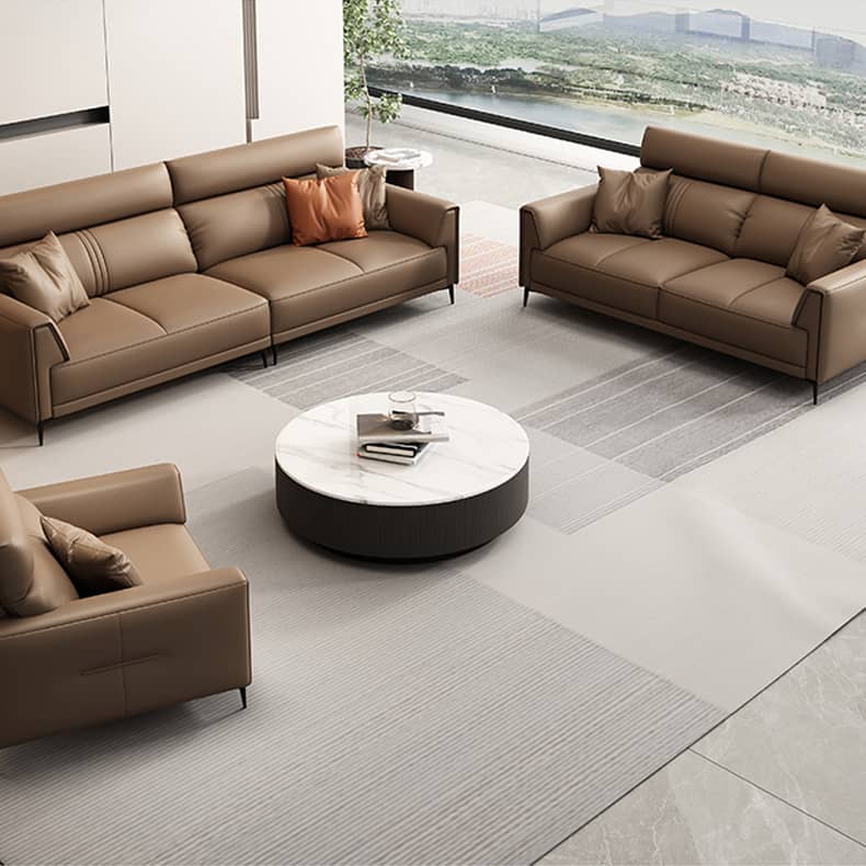 高品質パイン材使用!贅沢シリコンフィル&グースダウンクッション ソファー - 合成皮革仕上げ hzh-1352