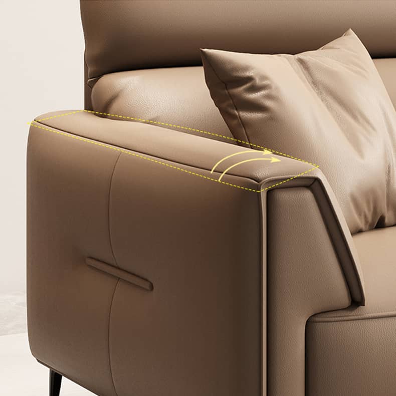 高品質パイン材使用!贅沢シリコンフィル&グースダウンクッション ソファー - 合成皮革仕上げ hzh-1352